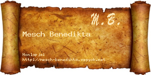 Mesch Benedikta névjegykártya